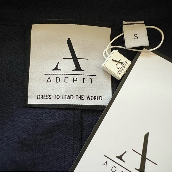 NWT Adeptt 100% Linen Babydoll Midi Shirt Dress Pockets Lagenlook SZ S - Picture 12 of 15